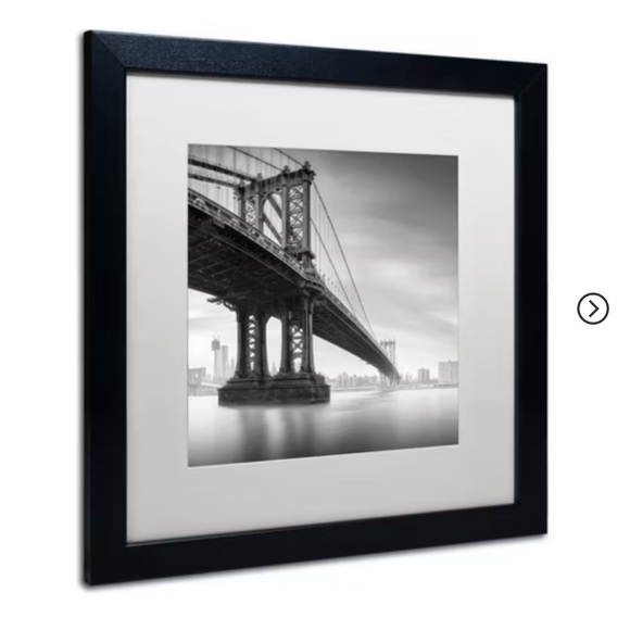 NWT Trademark Fine Art -Moises Levy 'Manhattan Bridge I' Matted Framed Art - Picture 1 of 3